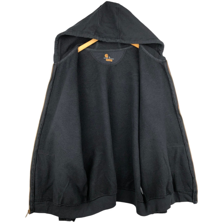 Carhartt ORIGINAL FIT Sweat Full Zip Hoodie Men's XL cotton black type Vintage Second Hand