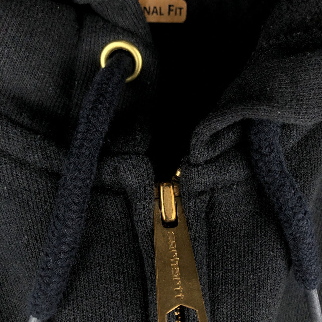 Carhartt ORIGINAL FIT Sweat Full Zip Hoodie Men's XL cotton black type Vintage Second Hand