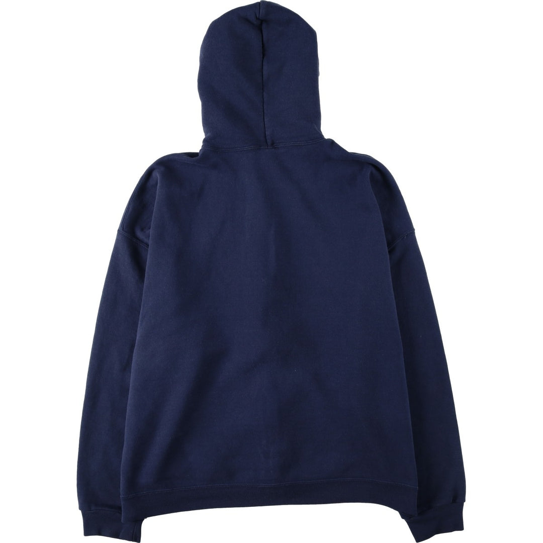 2000'S Russell Dri-POWER Full-Zip Sweatshirt Hoodie, Men's XXL equivalent. polyester navy blue type Vintage Second Hand
