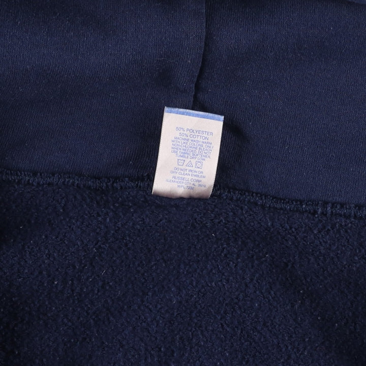 2000'S Russell Dri-POWER Full-Zip Sweatshirt Hoodie, Men's XXL equivalent. polyester navy blue type Vintage Second Hand