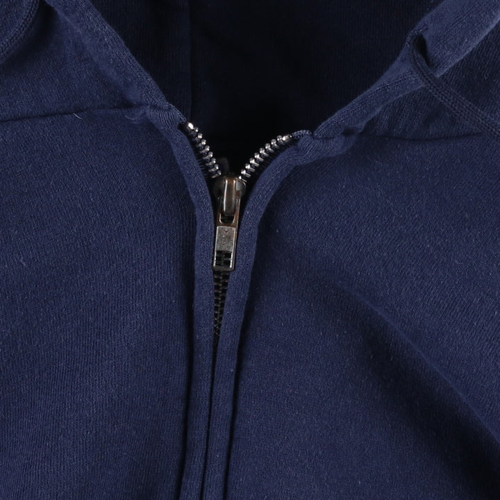 2000'S Russell Dri-POWER Full-Zip Sweatshirt Hoodie, Men's XXL equivalent. polyester navy blue type Vintage Second Hand