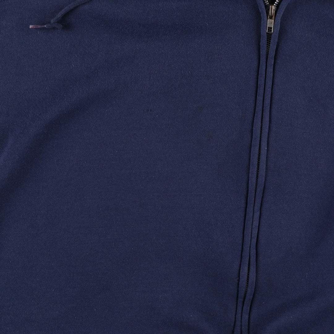 2000'S Russell Dri-POWER Full-Zip Sweatshirt Hoodie, Men's XXL equivalent. polyester navy blue type Vintage Second Hand