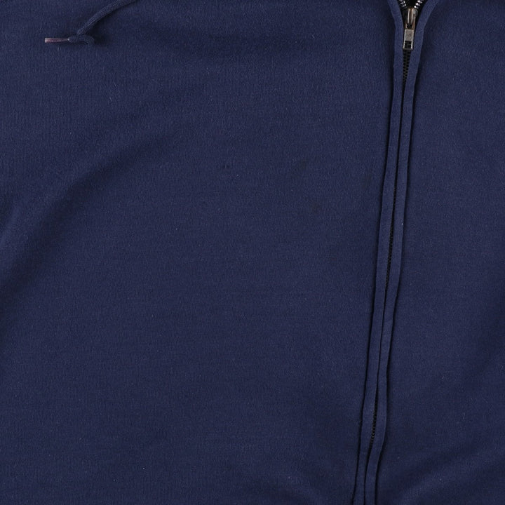 2000'S Russell Dri-POWER Full-Zip Sweatshirt Hoodie, Men's XXL equivalent. polyester navy blue type Vintage Second Hand