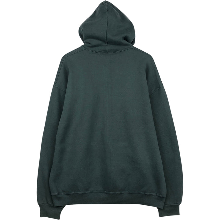 2000'S ~ Russell Sweat Full Zip Hoodie Men's XL cotton Khaki type sage green Vintage Second Hand
