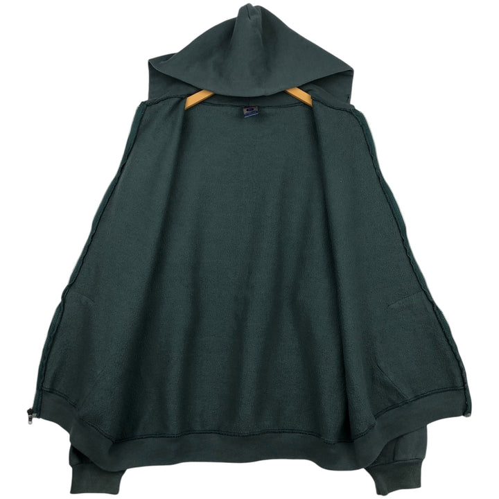 2000'S ~ Russell Sweat Full Zip Hoodie Men's XL cotton Khaki type sage green Vintage Second Hand