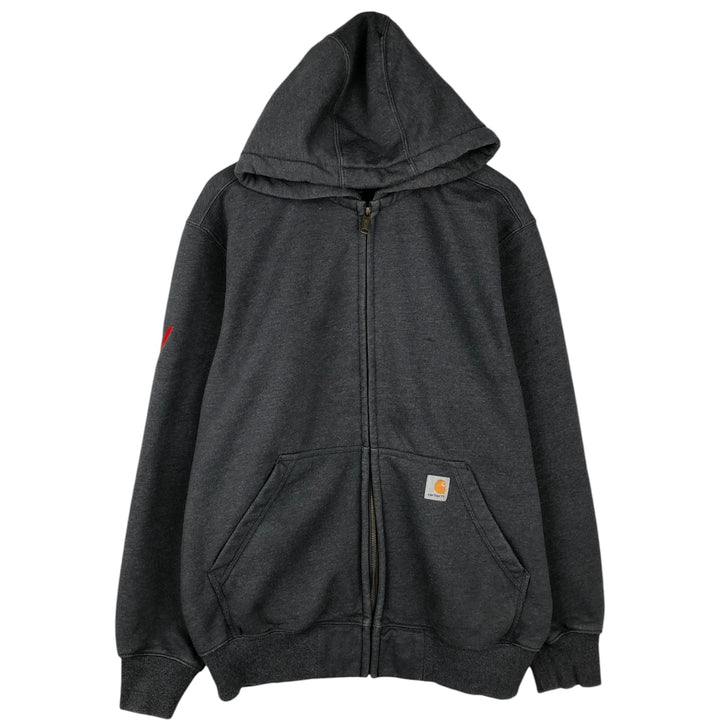 Carhartt Sweat Full Zip Hoodie Men's L size cotton gray type Vintage Second Hand