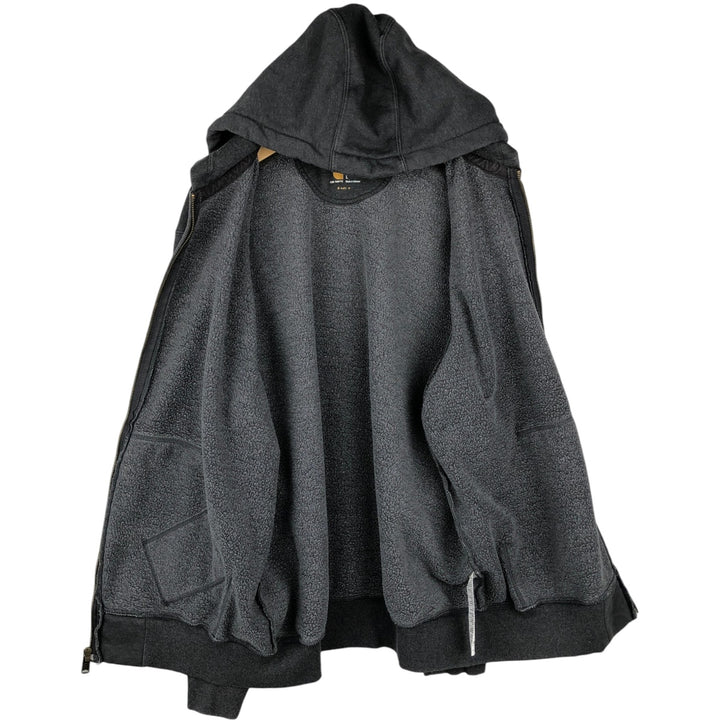 Carhartt Sweat Full Zip Hoodie Men's L size cotton gray type Vintage Second Hand