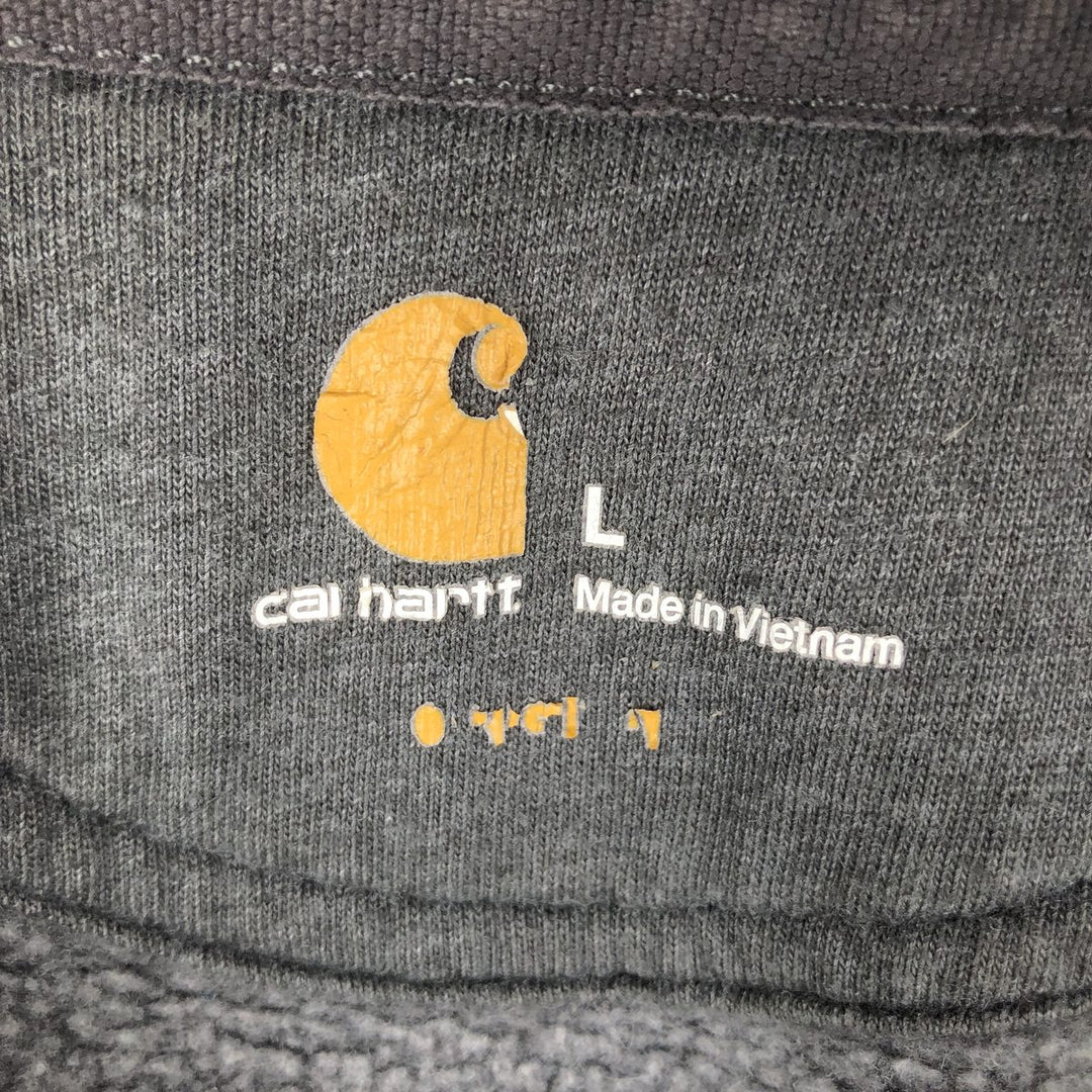 Carhartt Sweat Full Zip Hoodie Men's L size cotton gray type Vintage Second Hand