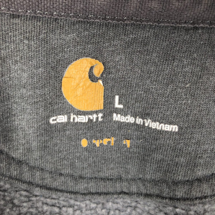 Carhartt Sweat Full Zip Hoodie Men's L size cotton gray type Vintage Second Hand