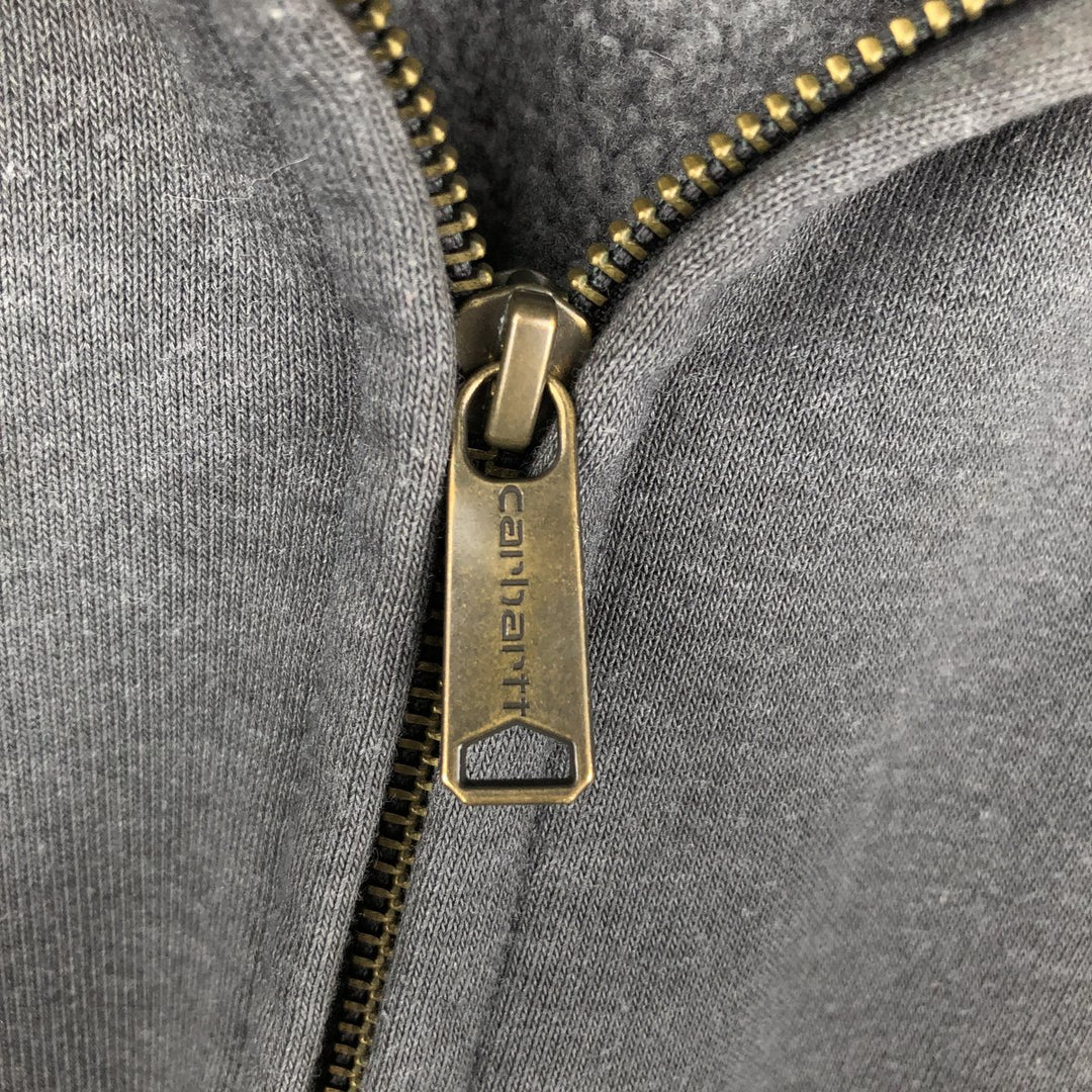 Carhartt Sweat Full Zip Hoodie Men's L size cotton gray type Vintage Second Hand