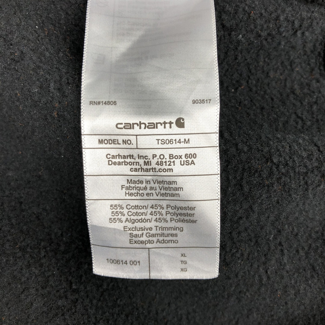 Carhartt Loose Fit Rain Defender Full-Zip Sweatshirt (Men's Size XL) cotton black type Vintage Second Hand