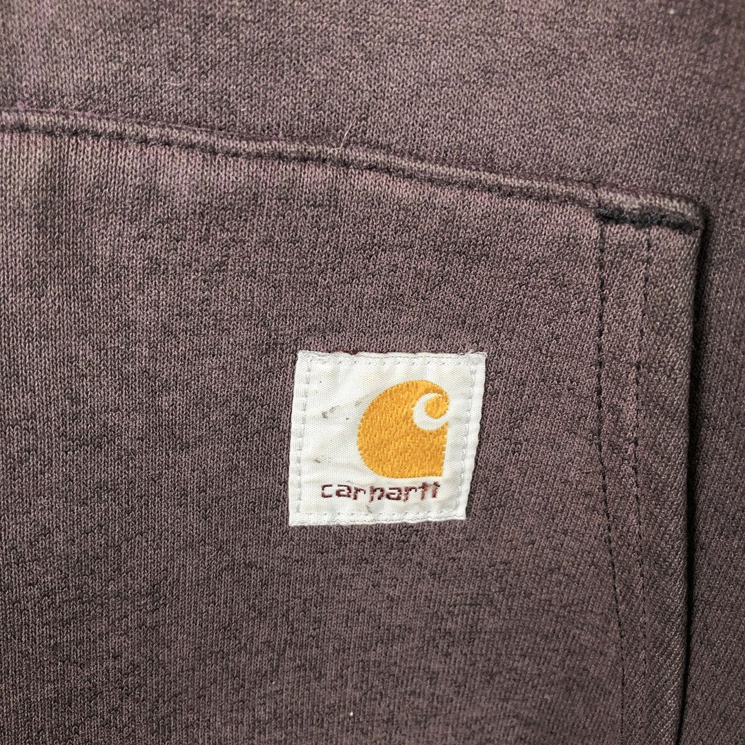 Carhartt Sweat Full Zip Hoodie Men's XL cotton brown type Vintage Second Hand
