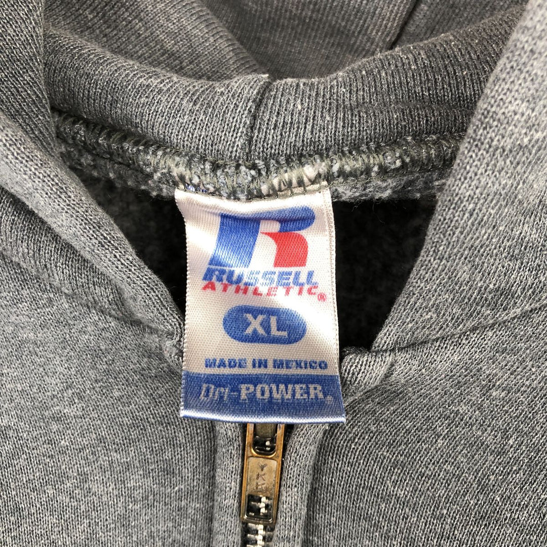 2000'S Russell Athletic Sweat Full-Zip Hoodie, Men's Size XL (approx.) polyester gray type Vintage Second Hand
