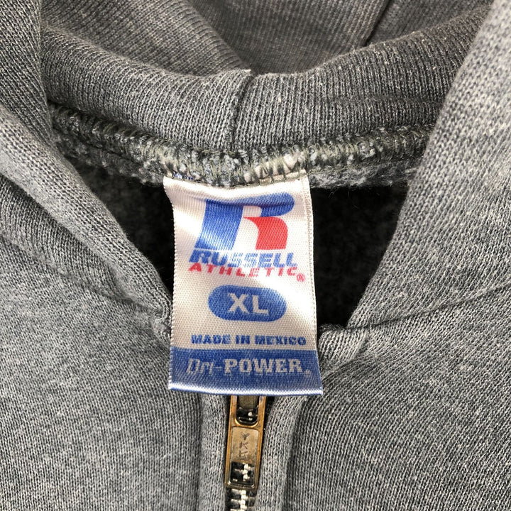 2000'S Russell Athletic Sweat Full-Zip Hoodie, Men's Size XL (approx.) polyester gray type Vintage Second Hand