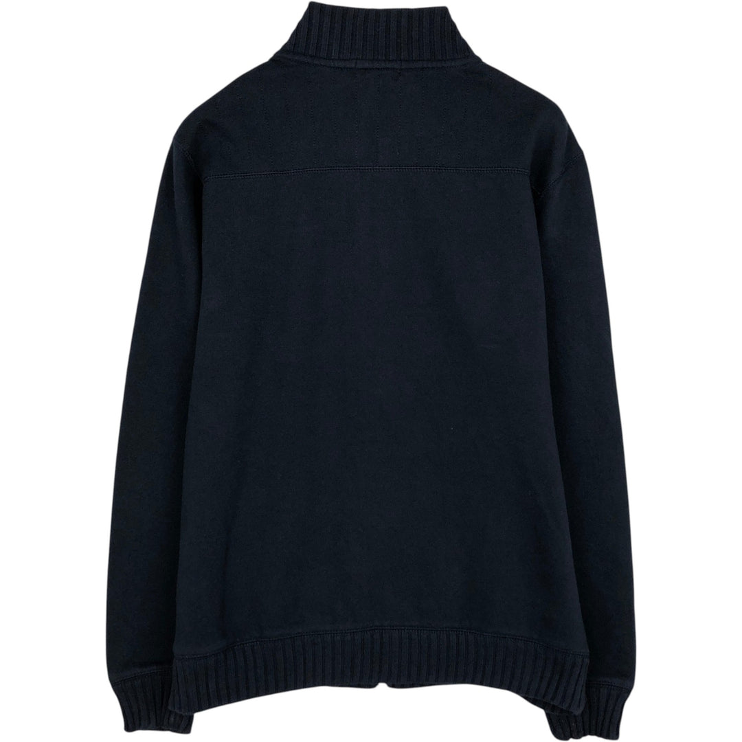 90s-00'S Calvin Klein full-zip sweatshirt, men's size L cotton navy blue type Vintage Second Hand