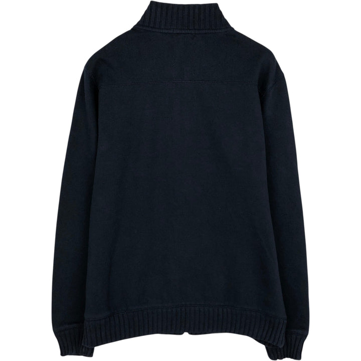 90s-00'S Calvin Klein full-zip sweatshirt, men's size L cotton navy blue type Vintage Second Hand