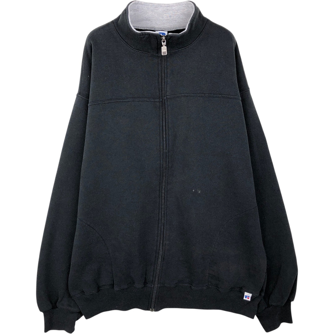 90s-00'S Russell Full-Zip Sweatshirt, Men's Size L (Equivalent), Vintage cotton black type Vintage Second Hand