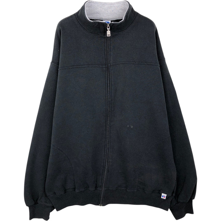 90s-00'S Russell Full-Zip Sweatshirt, Men's Size L (Equivalent), Vintage cotton black type Vintage Second Hand