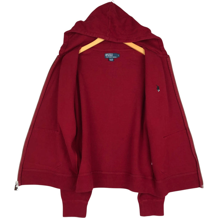 Ralph Lauren POLO by Ralph Lauren Sweat Full Zip Hoodie Men's L size cotton red type Vintage Second Hand