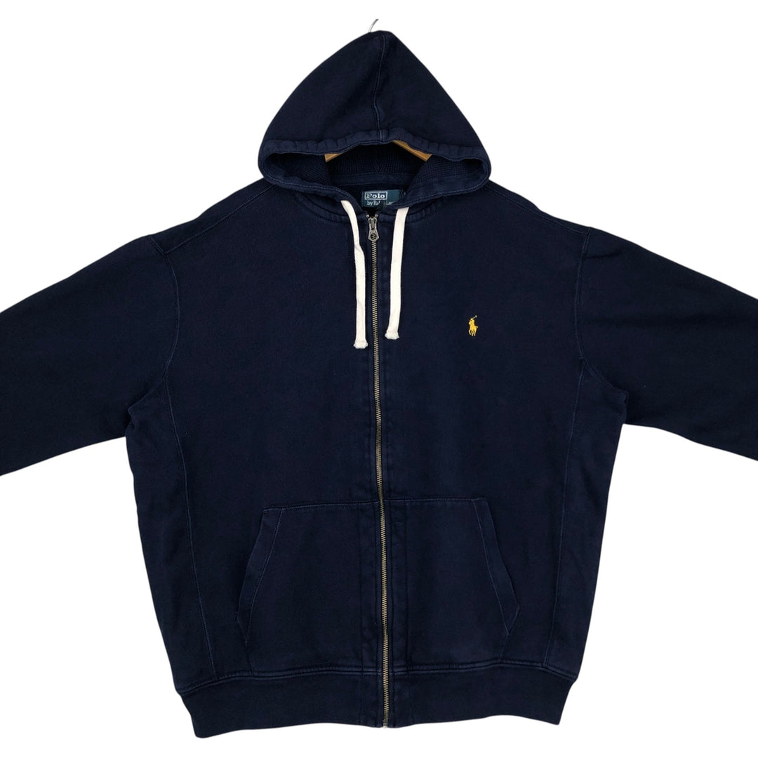 Ralph Lauren POLO by Ralph Lauren Sweat Full Zip Hoodie Men's XXL cotton navy blue type Vintage Second Hand