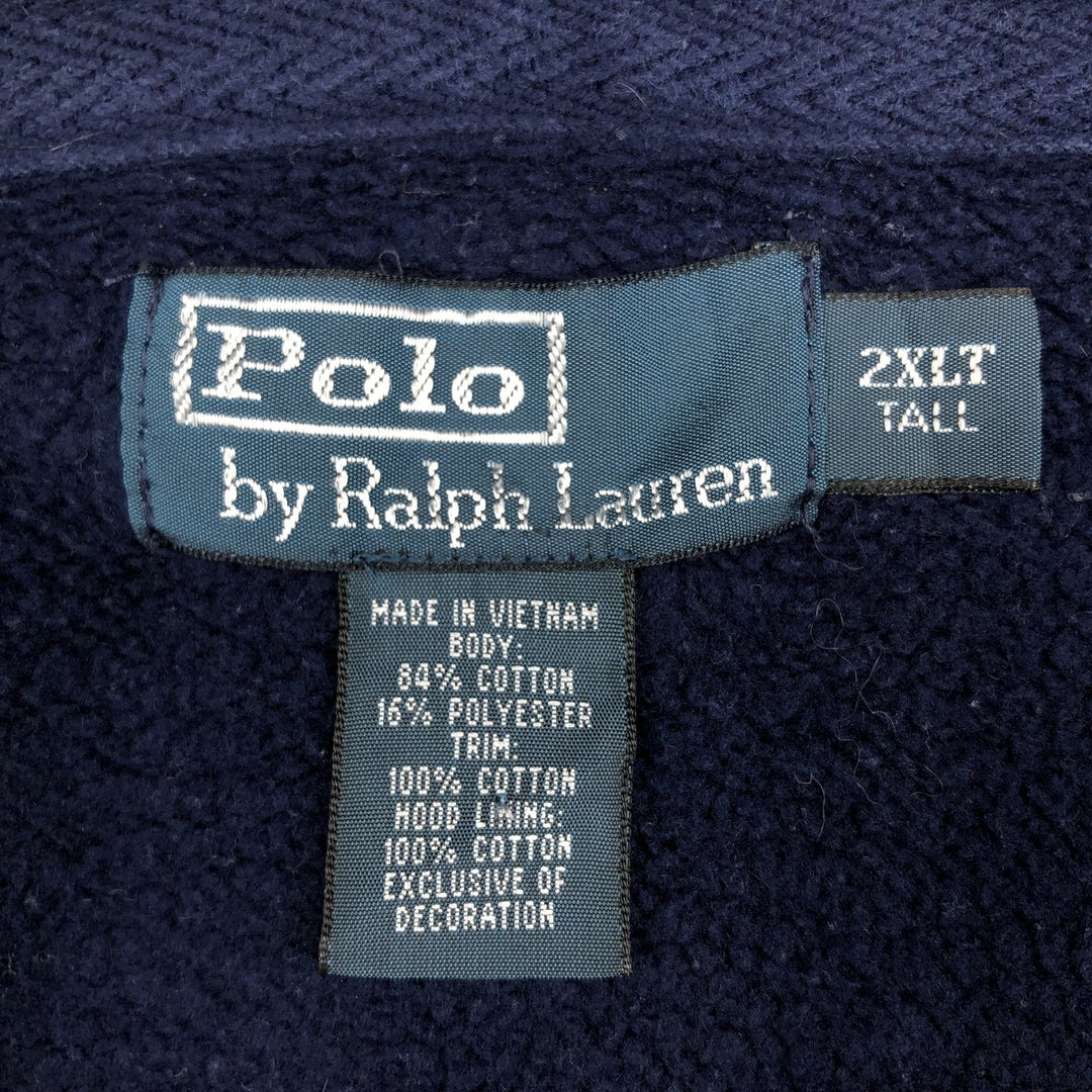 Ralph Lauren POLO by Ralph Lauren Sweat Full Zip Hoodie Men's XXL cotton navy blue type Vintage Second Hand