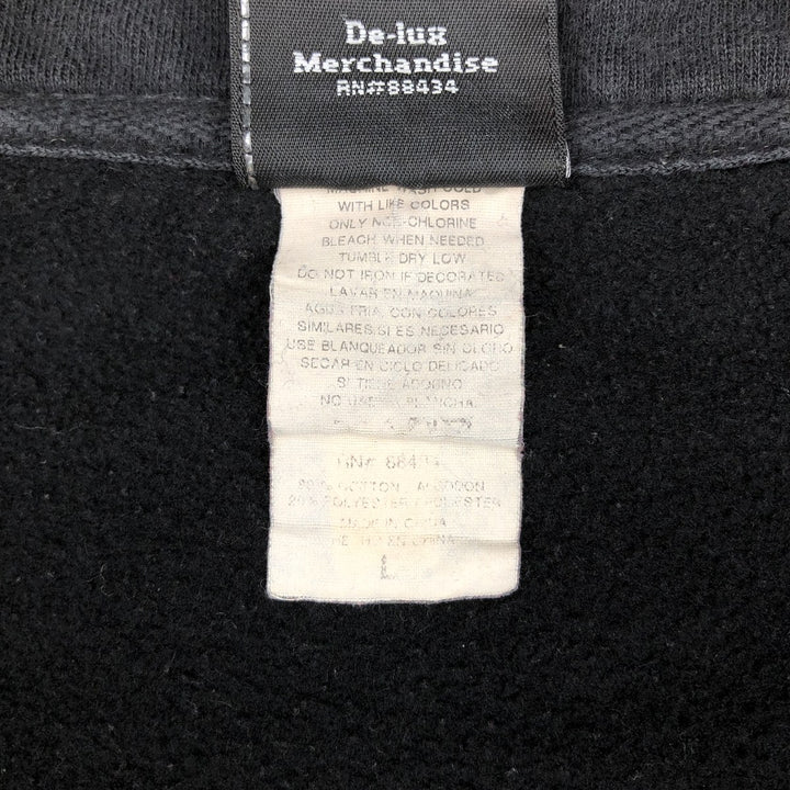 Harley-Davidson Fire Pattern Full-Zip Sweatshirt (Men's Size L) cotton black type Vintage Second Hand