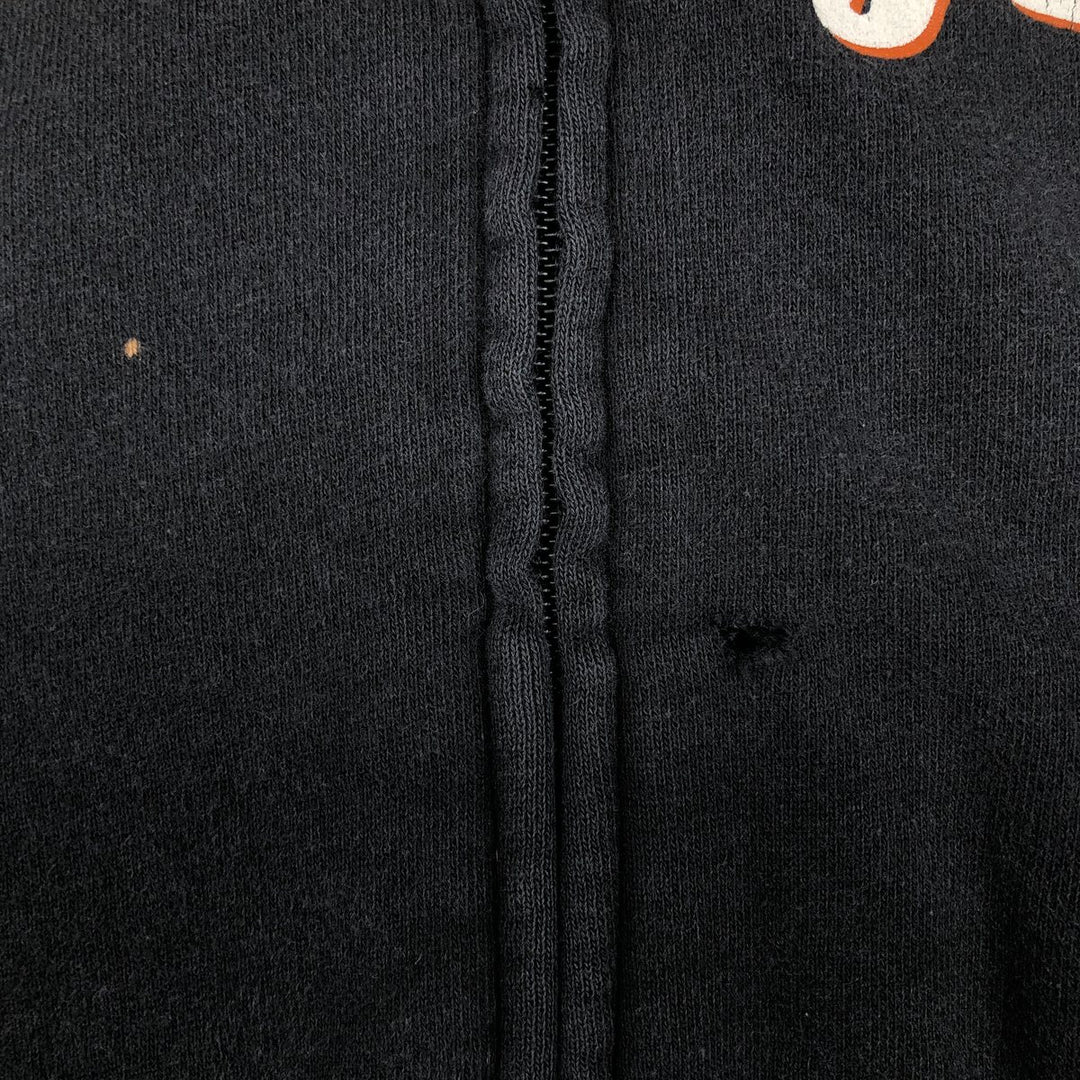 Harley-Davidson Fire Pattern Full-Zip Sweatshirt (Men's Size L) cotton black type Vintage Second Hand