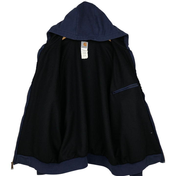 Carhartt Sweat Full Zip Hoodie Men's XL cotton navy blue type Vintage Second Hand