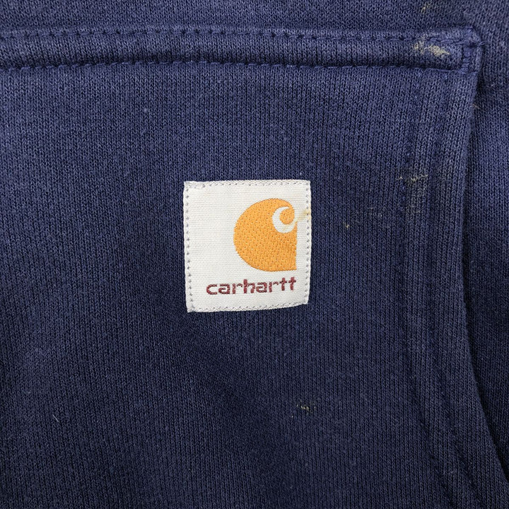 Carhartt Sweat Full Zip Hoodie Men's XL cotton navy blue type Vintage Second Hand