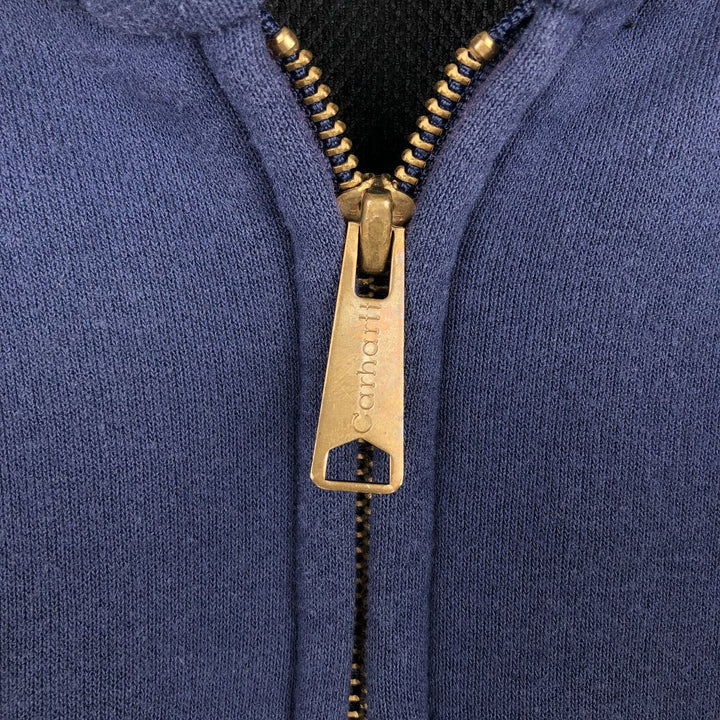 Carhartt Sweat Full Zip Hoodie Men's XL cotton navy blue type Vintage Second Hand