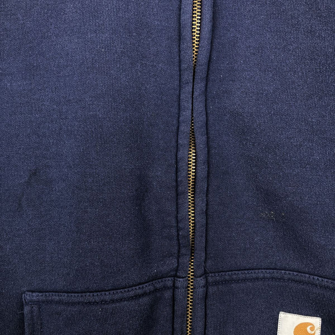 Carhartt Sweat Full Zip Hoodie Men's XL cotton navy blue type Vintage Second Hand