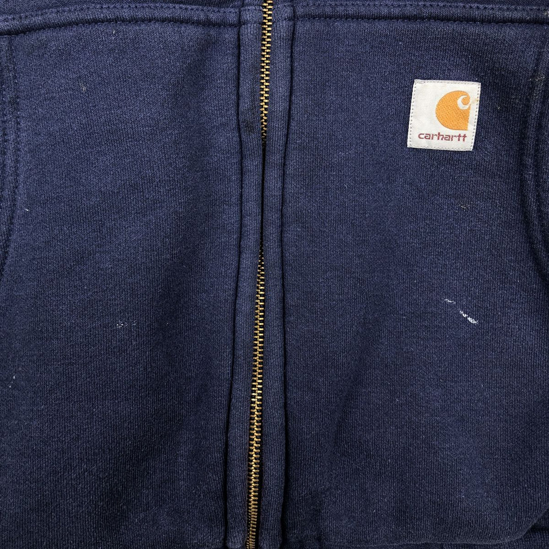 Carhartt Sweat Full Zip Hoodie Men's XL cotton navy blue type Vintage Second Hand
