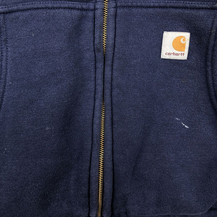 Carhartt Sweat Full Zip Hoodie Men's XL cotton navy blue type Vintage Second Hand