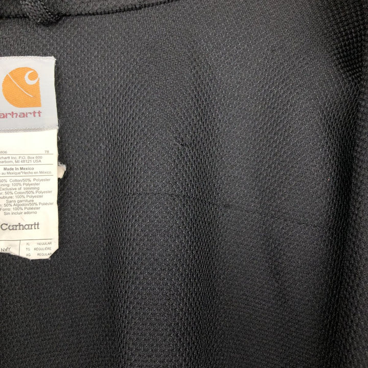 Carhartt Sweat Full Zip Hoodie Men's XL cotton navy blue type Vintage Second Hand