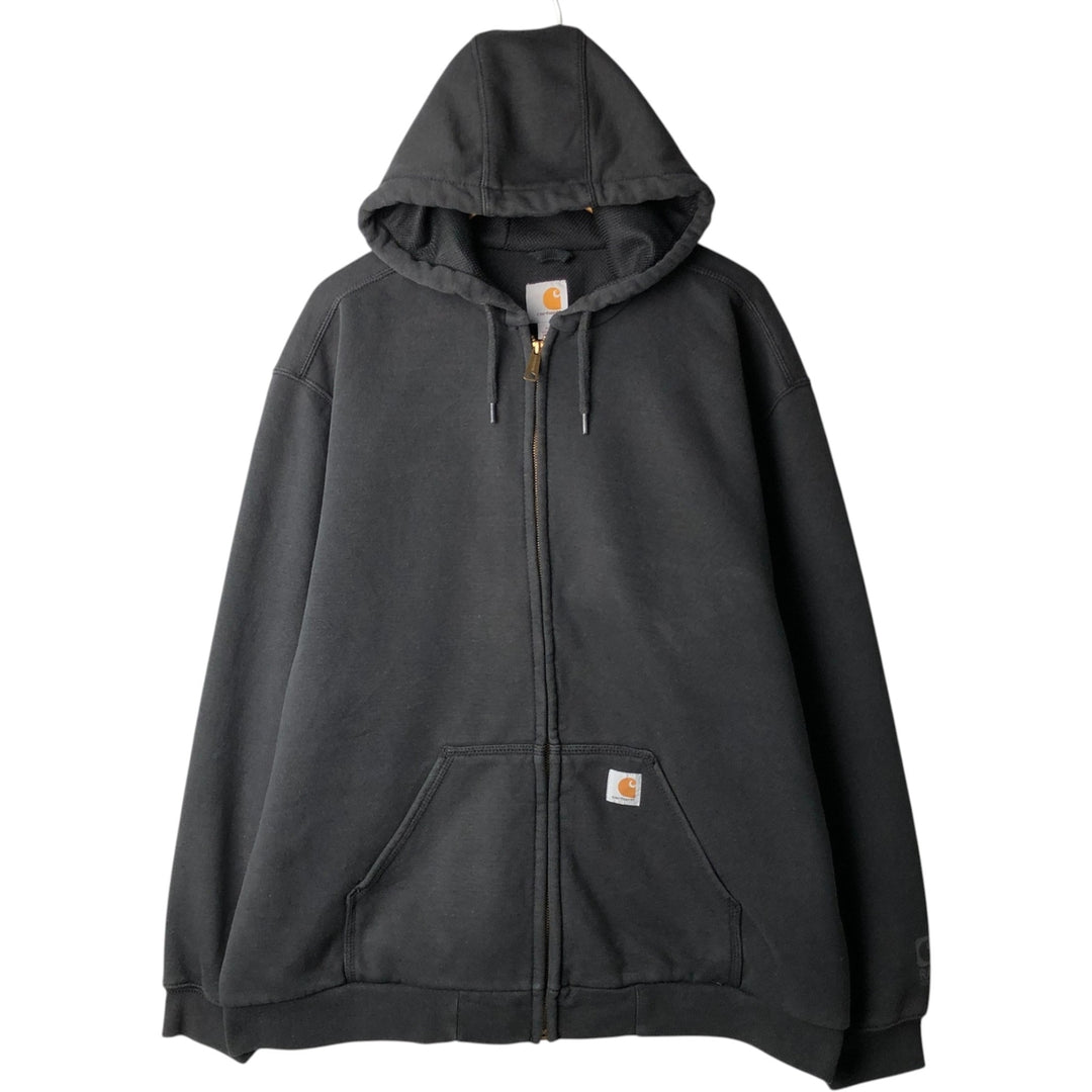 Carhartt RAIN DEFENDER Sweat Full Zip Hoodie Men's XL cotton black type Vintage Second Hand