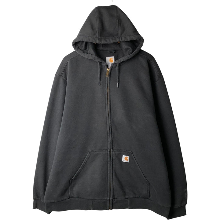 Carhartt RAIN DEFENDER Sweat Full Zip Hoodie Men's XL cotton black type Vintage Second Hand