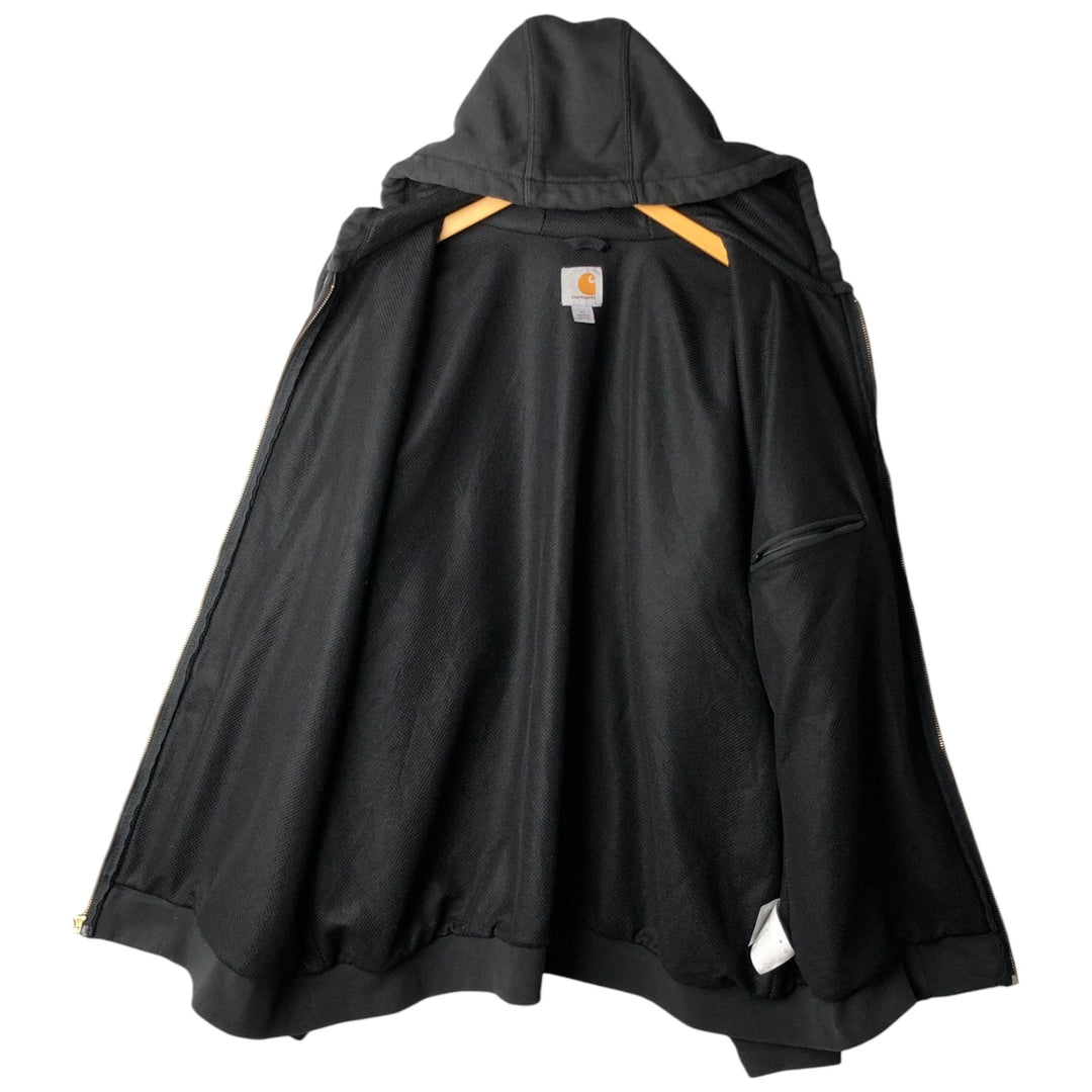 Carhartt RAIN DEFENDER Sweat Full Zip Hoodie Men's XL cotton black type Vintage Second Hand