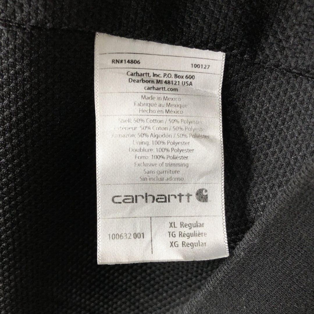 Carhartt RAIN DEFENDER Sweat Full Zip Hoodie Men's XL cotton black type Vintage Second Hand