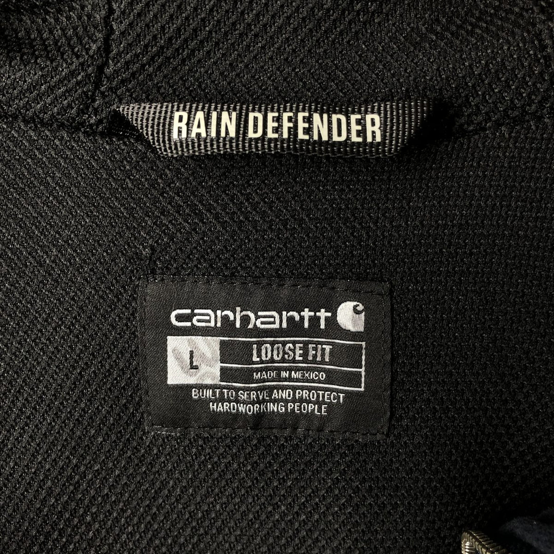Carhartt Loose Fit Sweat Full Zip Hoodie, Men's L size cotton navy blue type Vintage Second Hand
