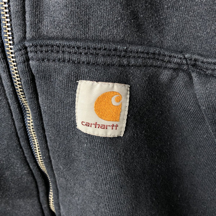 Carhartt Loose Fit Sweat Full Zip Hoodie, Men's L size cotton navy blue type Vintage Second Hand