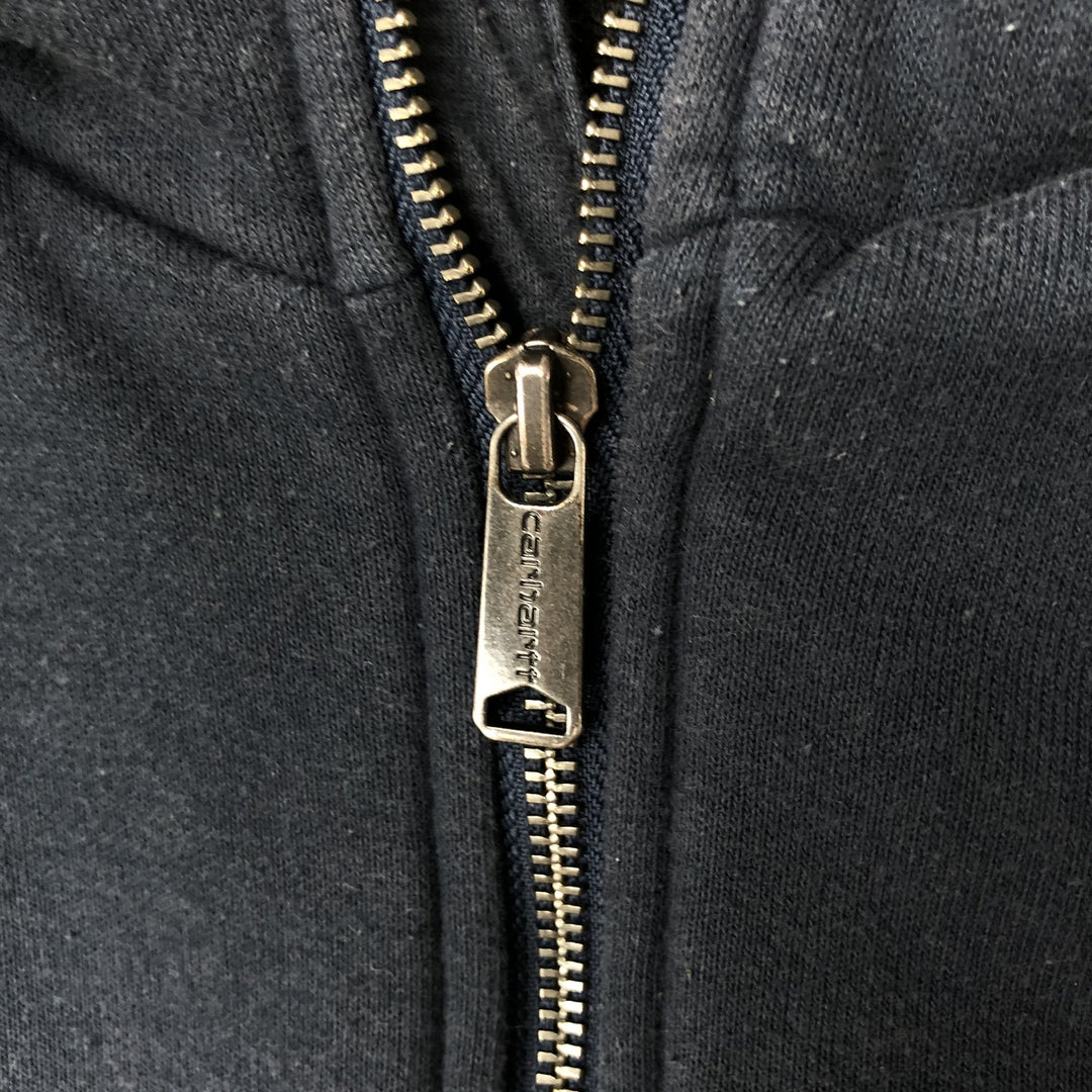 Carhartt Loose Fit Sweat Full Zip Hoodie, Men's L size cotton navy blue type Vintage Second Hand