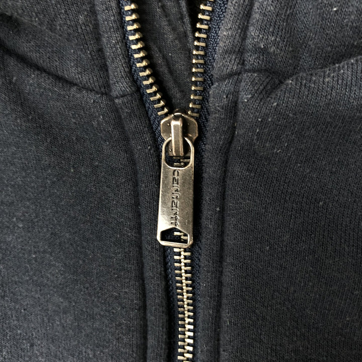 Carhartt Loose Fit Sweat Full Zip Hoodie, Men's L size cotton navy blue type Vintage Second Hand