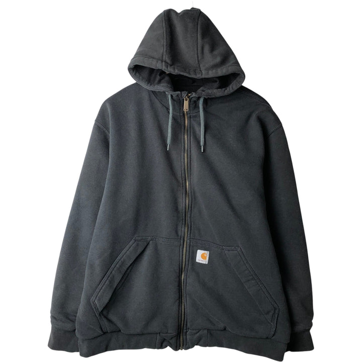 Carhartt Loose Fit Sweat Full Zip Hoodie, Men's L size cotton black type Vintage Second Hand