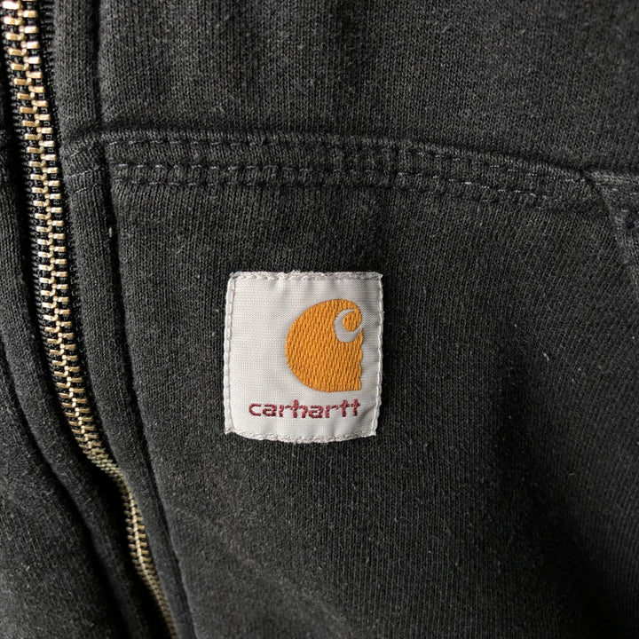 Carhartt Loose Fit Sweat Full Zip Hoodie, Men's L size cotton black type Vintage Second Hand