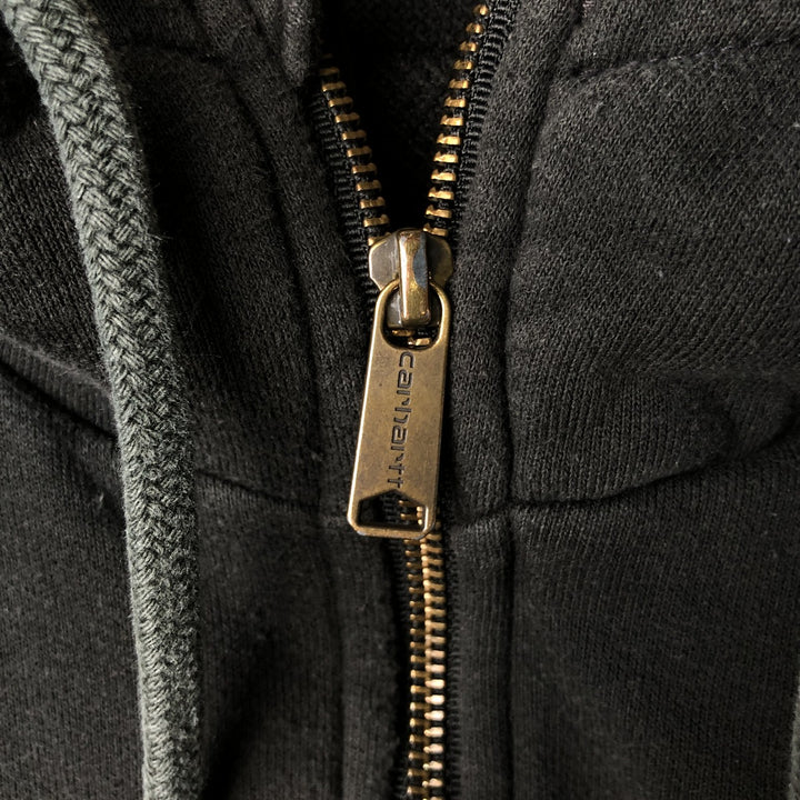 Carhartt Loose Fit Sweat Full Zip Hoodie, Men's L size cotton black type Vintage Second Hand