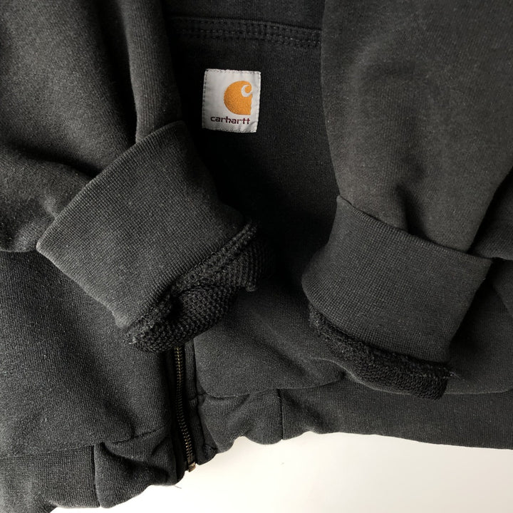 Carhartt Loose Fit Sweat Full Zip Hoodie, Men's L size cotton black type Vintage Second Hand