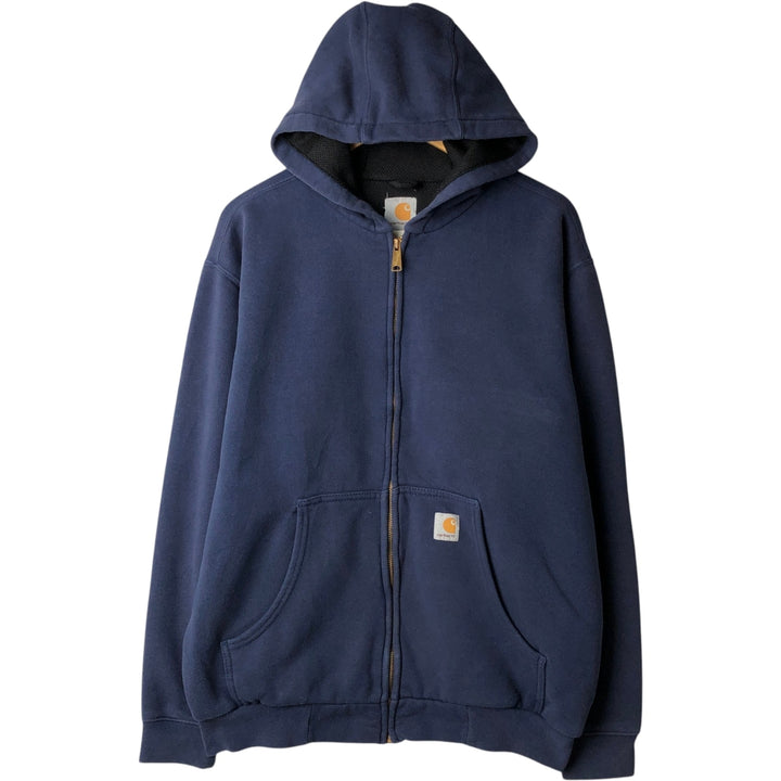 Carhartt Sweat Full Zip Hoodie Men's XL unclear Navy blue Vintage Second Hand