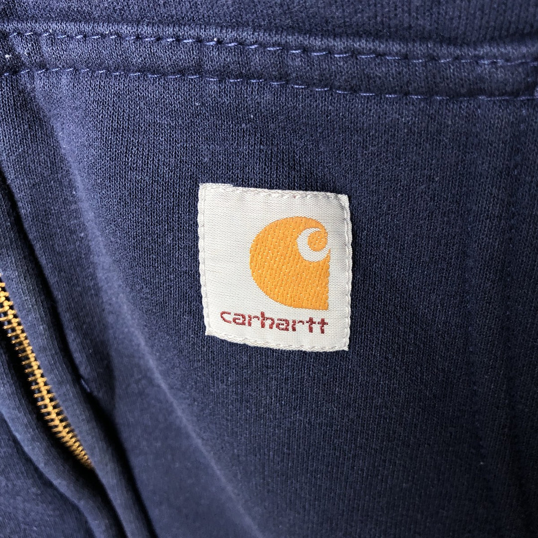 Carhartt Sweat Full Zip Hoodie Men's XL unclear Navy blue Vintage Second Hand