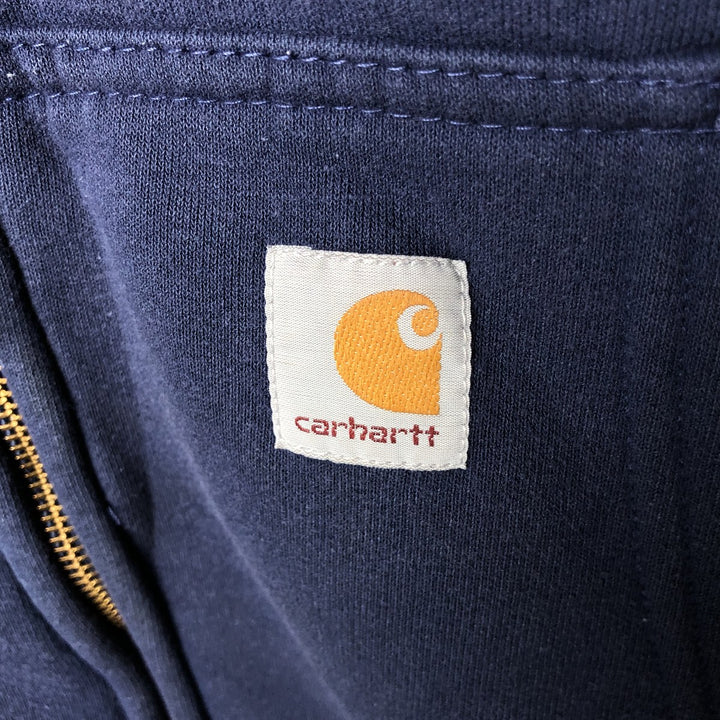 Carhartt Sweat Full Zip Hoodie Men's XL unclear Navy blue Vintage Second Hand