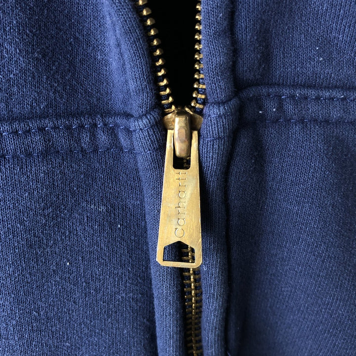Carhartt Sweat Full Zip Hoodie Men's XL unclear Navy blue Vintage Second Hand